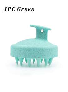 一套头皮按摩刷，小麦秸秆洗发工具，硅胶发刷，柔软硅胶齿洗发刷，按摩清洁头皮刷，头皮去角质磨砂膏，去屑工具，男女通用 - 彩色 - 查看 16