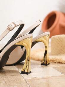 Plus Size Women's Pointed Toe Stiletto High Heels, Fashion Casual Sexy Pumps For Dress, Work, Street, Black Slip-On Closed Toe Breathable Sandals, Summer & Autumn