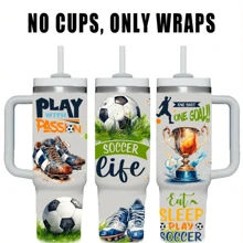 1 套运动设计系列 UV DTF 转移水晶标签贴纸，适用于 40 盎司 Libbey 玻璃杯，3D 水晶防水防刮标签，DIY 包装转移贴纸，适用于冰箱、马克杯、咖啡杯或任何平面，高品质 40 盎司（不含玻璃杯）