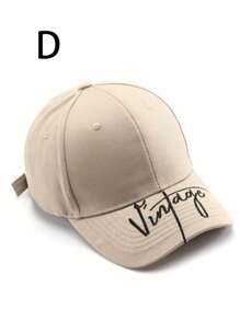 1 pieza Gorra de béisbol unisex con bordado de letra vintage de moda