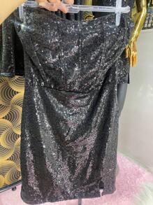 Vestido Tomara Que Caia Paetê.
