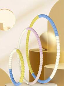 6-Section Detachable & Thickened Colorful Exercise Hoop, Abdominal & Waist Training, Foam Fitness Hoop, Fashionable