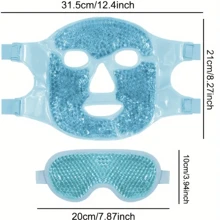 2Pcs/Set Rejuvenating Gel Cooling Eye Mask - Soothing Hot/Cold Compress Eye Patch For All Skin Types, Reusable, Alcohol-Free, And Gentle On Eyes