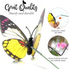 50pcs Butterfly Decorations, Creative DIY Butterfly Swing Pegs, Waterproof PVC Decorations For Simulated Butterfly Garden Pegs With Spring Rods Suitable For Indoor/Outdoor Christmas Garden - Multicolor - View 8