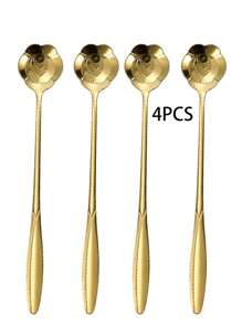 Mirror Polished Dessert Cutlery Set, Dessert Spoon, Ice Cream Spoon, Coffee Spoon For Dessert Table Decoration, Coffee Spoon Set With Tray, Swan Spoon And Fork Tray, Spoon Coffee Counter Organiser, Home Kitchen Holiday Gifts - Multicolor - View 29