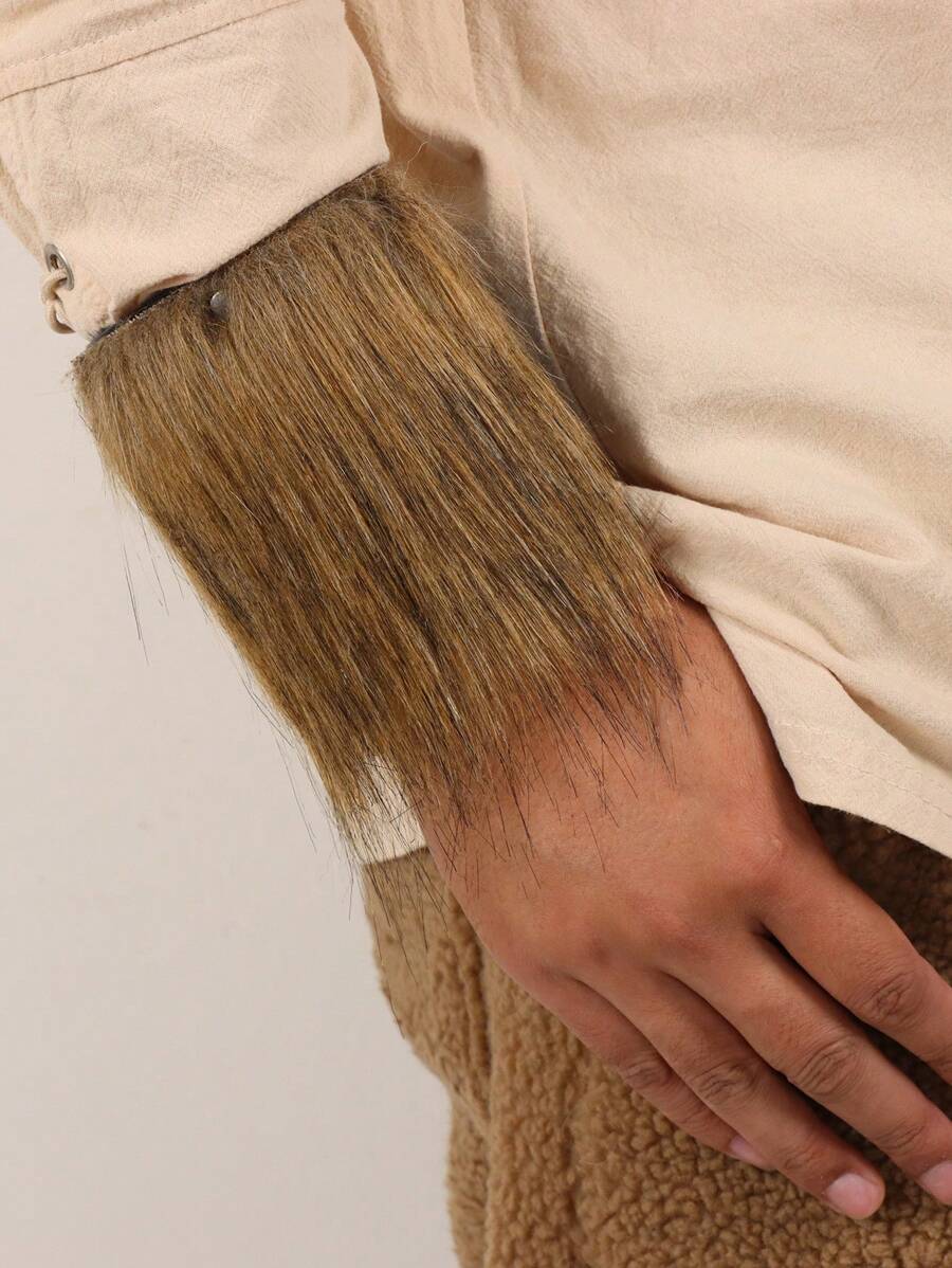 Brazalete de combate de cosplay de guerrero vikingo, accesorios de disfraz, calentadores de brazo para clima frío, brazalete para montar a caballo, Halloween