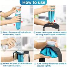 Ice Bag[6", 9" &11" ] Hot And Cold Reusable Ice Bag, Elastic Breathable Support Wrap,Relief Heat Pack Reusable For Knee Head Leg/Perfect Gift For Birthday/Christmas, For Fishing/Camping/Travel(For Hot Is 50-60℃)