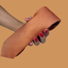 Edi Saraiva Imported Men's Tie Detailed Fine Tip 7 Cm Polyester - 橘色 - 查看 9