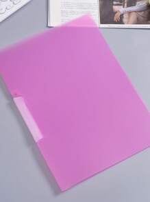 1pc A4 Size Snap Clip Swing Binder, Minimalist PP Material Waterproof & High Transparency, Suitable For Student Study And Office File Organization,Back To School,School Supplies