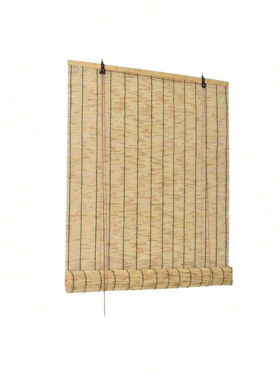 ARISE-Bamboo Effect Roller Blind,Bamboo Roller Blind,Breathable Blackout Curtains,Roller Blinds For Windows,Suitable For Indoor And Outdoor,Variety Of Sizes - Màu be - Xem 1
