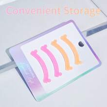 PERMANIA Two Pairs Of Small Ear-Shaped Silicone Strips, Reusable Eyelash Perm/Lift And Dyeing Aids, Soft And Elastic, A Good Helper For Perm And Graft Eyelashes, Lash Lift Tools - Multicolor - View 6