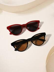1/2/3 PCS Women's Acrylic Casual Cat Eye Fashion Eyewear For Daily Wear, Vacation Play, Parties And Holiday Gifts For Summer Beach Vacation,Outdoor,Travel