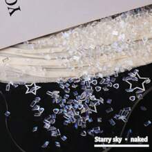 Mini asymmetrische Form Aurora Strass Nail Art Dekoration, kleine Nail Jewelry und Accessoires, super glänzende Nail Zubehör Nägel Nail Charms Nail Gems