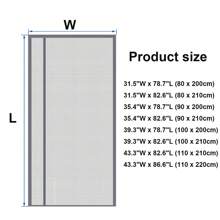 Porte moustiquaire magnétique, rideaux latéraux réversibles, moustiquaire en fibre de polyester améliorée, balcon, porte-fenêtre, porte coulissante en verre - gris