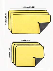 5pcs Double-Layer Microfiber Car Cleaning Towels - Soft Thick And Absorbent - Perfect For Drying And Washing Your Car - Multicolor - View 9