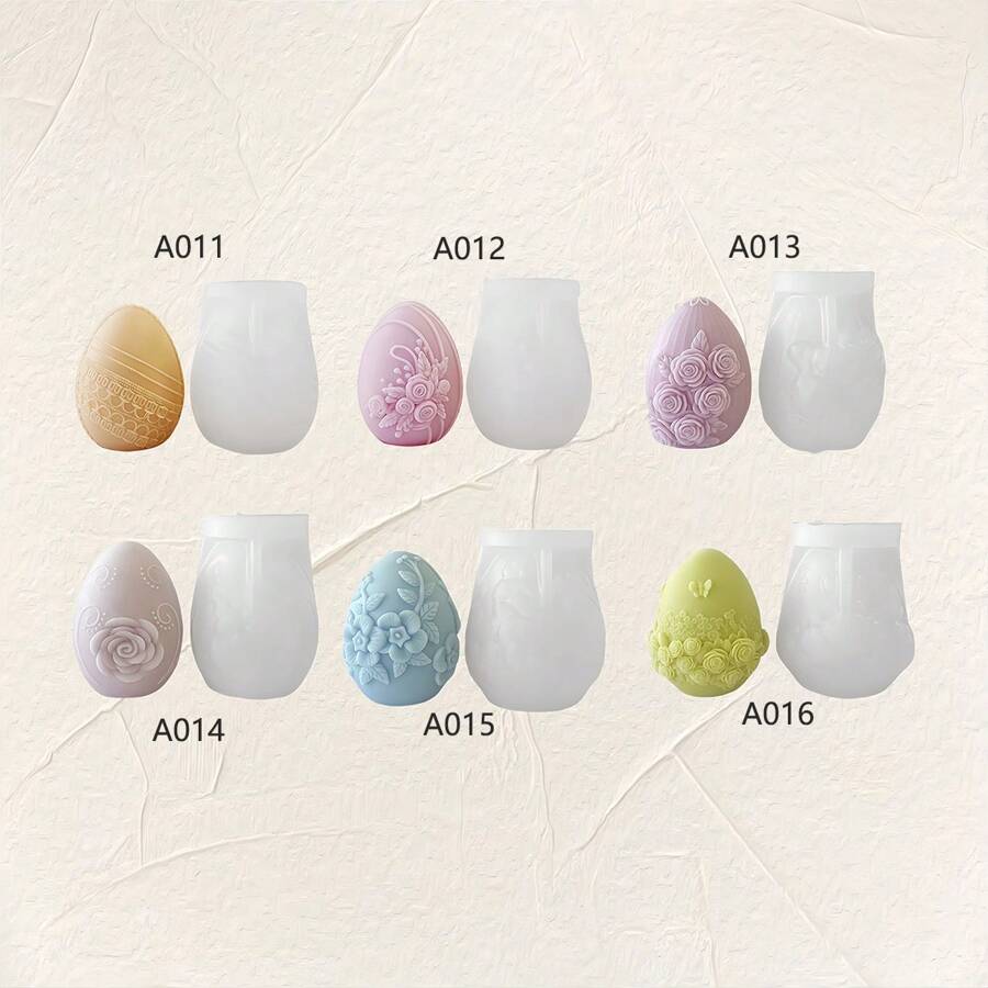 Egg Easter Egg Aromatherapy Candle Silicone Mold - White - View 1