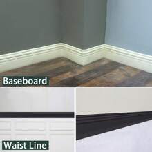 Gaahing Upgraded Hardened Baseboard Trim | Peel And Stick Self-Adhesive Design Vinyl Wall Base | Caulk And Trim Strips For Floor, Chair Rail And More, 3m X 98mm