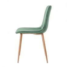 Indoor Green Velvet Dining Chair, Modern Kitchen Dining Chair With Backrest, Upholstered Side Chair With Hot Transfer Metal Legs, Family Kitchen Dining Room And Living Room (Set Of 4),ComfortCorner
