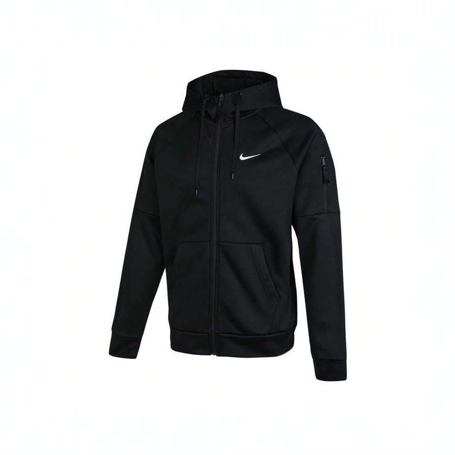 Nike 2025 男士 AS M NK TF HD FZ 夹克、针织连帽外套 DQ4831-010 - 黑色 - 查看 1