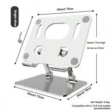 Folding Mobile Phone Stand 360 Degree Rotation/Can Not Be Rotated, Tablet Stand Non-Slip Tablet Stand Height Adjustable 4.7-12 Inches