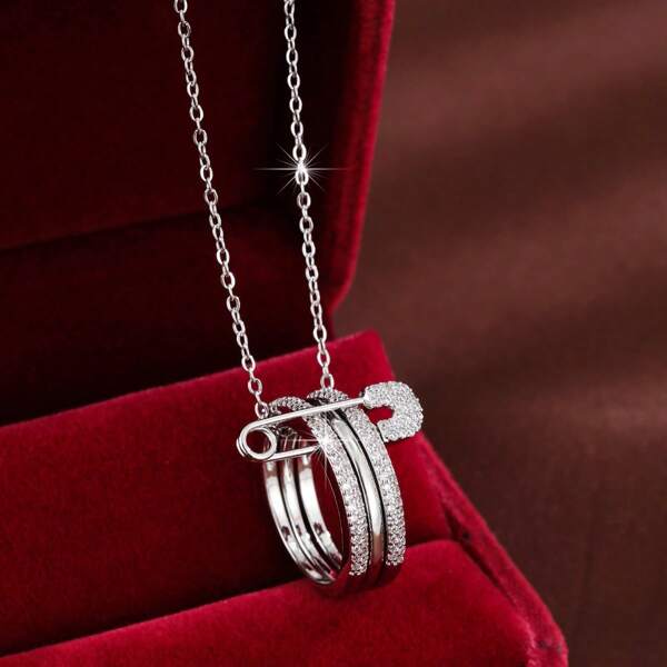 1 pièce Collier personnalisé pour femme avec design amovible et décoré de strass