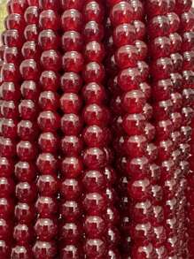 100 chiếc vòng tay hạt thủy tinh giả ngọc bích màu thủy tinh tròn tự làm hạt rời - Nhiều màu - Xem 21