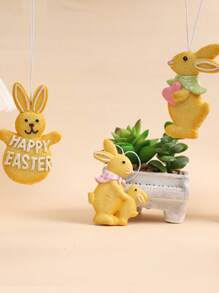 Easter Decorations Gingerbread Bunny Resin Pendant, Home Decor Gift