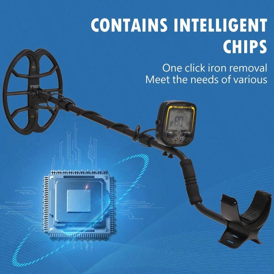 High Precision Waterproof Metal Detector, Smart Metal Type Identification, Gold Silver Precious Metal Treasure Hunting Instrument