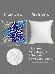 9pcs Floral Printed Pillow Covers Without Inserts, Square Throw Pillow Cases For Sofa, Bed, Home Decor, Suitable For Spring/Summer Farmhouse Style, All Seasons