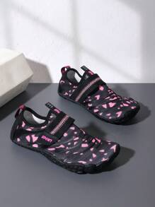 1 Pair Lightweight Sports Water Shoes With Lace Up Design - Hot Pink - View 6