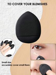28pcs Ultimate Makeup Brush Set With Large Powder, Blush, Contour, Foundation, Concealer & Eyeshadow Brushes - Includes Water Drop Beauty Sponge, Thumb Puff & Triangle Puff - Nylon Bristles For All Skin Types