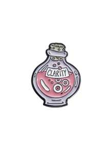 1pc Funny Cartoon Comic Style Blue Alien Flower Eye Cat Shaped Metal Brooch Pin - Multicolor - View 12