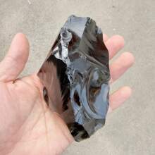 1 pièce Gros cristaux d'obsidienne noire brute, pierres d'obsidienne noire brute, cristal d'obsidienne, gros cristal d'obsidienne noire, cristaux bruts, roches et minéraux, décoration de cristal