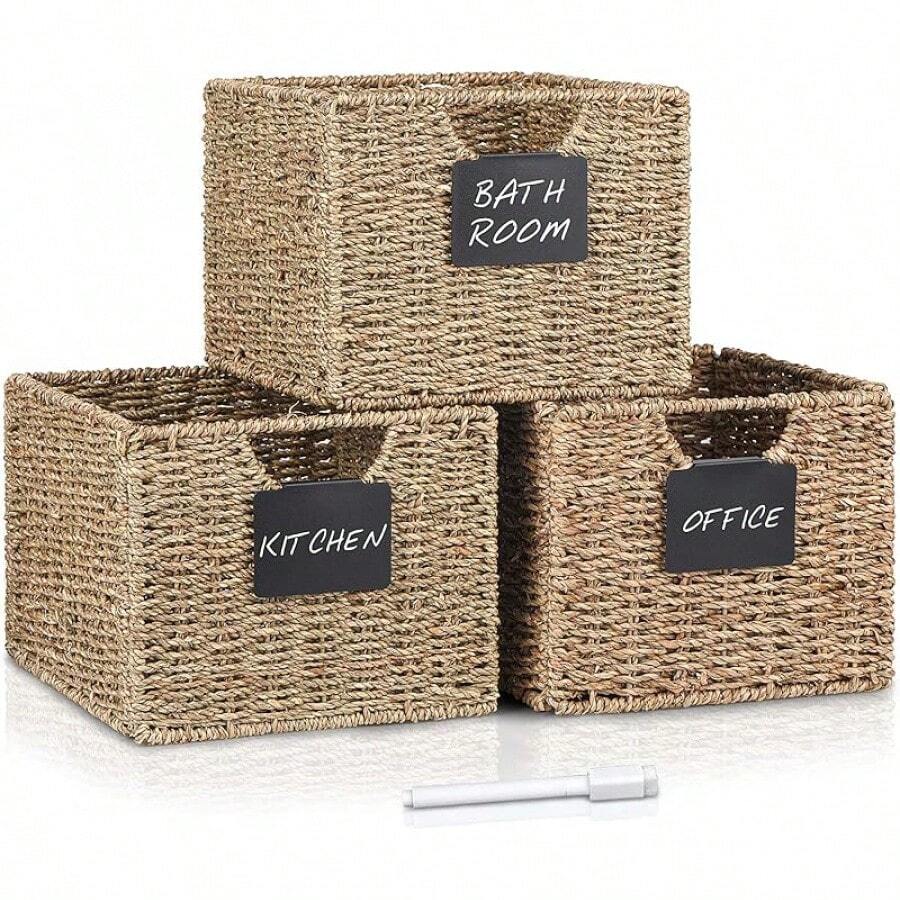 Paniers de rangement - Seagrass (lot de 3) - Voir 1