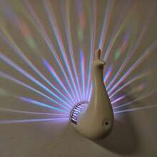 LED Peacocks Wall Lamp Colorful Ambient Lighting Home Remote Control Wall Lamp Bedside Colorful Atmosphere Lamp Creative Nightlight - Multicolor - View 8