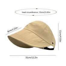 1 pieza Visera de sol con Top abierta, diseño de tela de red anti-UV de verano, protector facial elegante, apto para usar mascarillas