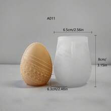 Egg Easter Egg Aromatherapy Candle Silicone Mold - White - View 2