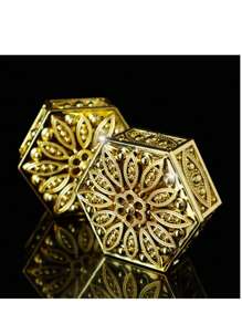 12PCS Mini Gold-Plated Silver Hollow Plastic Box Packaging Box, Wedding Candy Box Creative Souvenir Candy Box, Wedding Candy Box, Valentine's Day Gift, Confession, Ramadan, - Multicolor - View 7