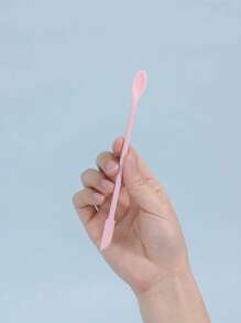 1pc Cosmetic Scoop Made Of Silicone, Both Ends Can Be Used For Foundation, Face Cream, Etc. Can Be Scooped Up