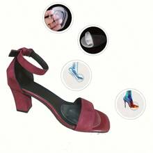 1 Pair Unisex Transparent Silicone Heel & Forefoot Cushion Pad For Comfy & Fashionable Shoe Insert