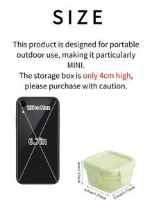 1pc 2.03oz Mini Fresh-Keeping Box Plastic Side Dish Storage Box Seasoning Dispensing Box Sealed Box, Storage Boxes For Organizing
