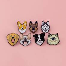 1pc Enamel Cartoon Dog Brooch - Cute Badge For Backpack And Clothes Pin For Clothes Bag Charm School Kpop Teacher Supplies Bag Charms Office Accessories Shirts Jacket Jewelry Halloween Autumn-Winter Accessories,Suitable For Teens, Youth,Men,Casual, Outdoor, Athletic, Vacation, Graduation Gifts, Birthday, Daily Wear Funny Teacher Gifts Costume Accessories Christmas Men Gifts Bag Pins - Black - View 12