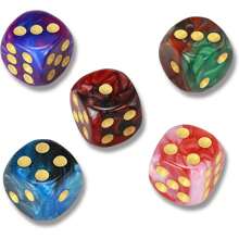 50 Pack D6 Game Dice Set With Pouch – 16mm Two Color 6 Sided Dice, Perfect Table Games Dice For Tenzi, Yahtzee, MTG RPG War Games By YOUSHARES
