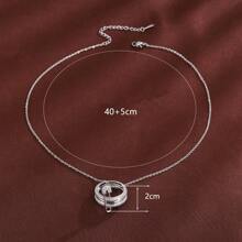 1 件个性化可拆卸设计水钻装饰女士项链 - 彩色 - 查看 6