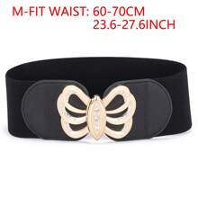1 pezzo Cintura regolabile per vita grande per donna, fascia in vita elastica con decorazione di strass, elegante e versatile per estate, scuola, autunno, Ognissanti