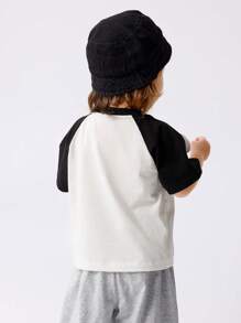 Balabala Áo Thun Cho Bé, Áo Mùa Hè 2025 Dễ Thương Cho Bé Trai Bé Gái - màu đen - Xem 3