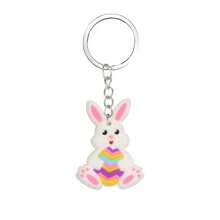 3pcs Fashion New Keychain Funny Cartoon Rabbit Egg Pendant Key Ring Pendant Key Chain Suitable For Holiday Gifts Party Gifts Birthday Gifts
