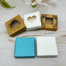 10 Pieces/Pack 6x6x1.5cm Handmade Small Gift Box Earrings Necklace Bracelet Small Jewelry Box - 6x6x1.5cm Paper Box - View 6