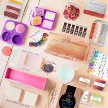 CraftZee Large Deluxe Soap Making Kit - All-In-One Soap Making Supplies With Soap Base, Soap Cutter Box, Silicone Loaf Molds, Fragrances & More - Homemade Melt & Pour Kits