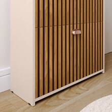 Small Apartment Shoe Organizer 12 Pairs Of Shoes Tilting Drawers Bedroom Decoration - RPM Stores - 米色 - 查看 4